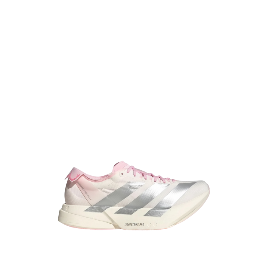 adidas Adizero Adios Pro 4 'Core White / Silver Metallic / Clear Pink'