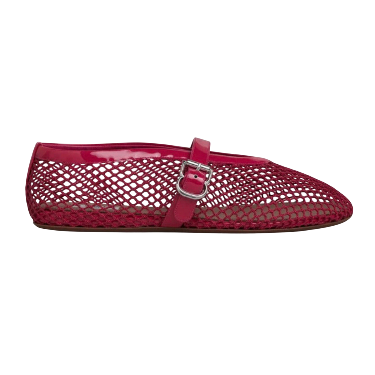 ALAÏA Mesh Ballet Flats 'Raspberry'