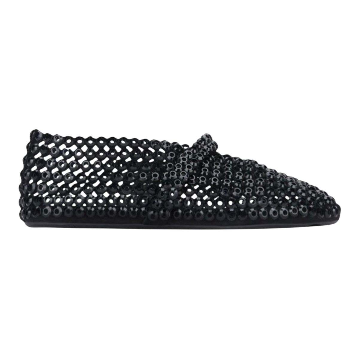 ALAÏA Glass-Embellished Ballet Flats 'Black'