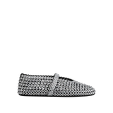 ALAÏA Glass-Embellished Ballet Flats 'Silver'