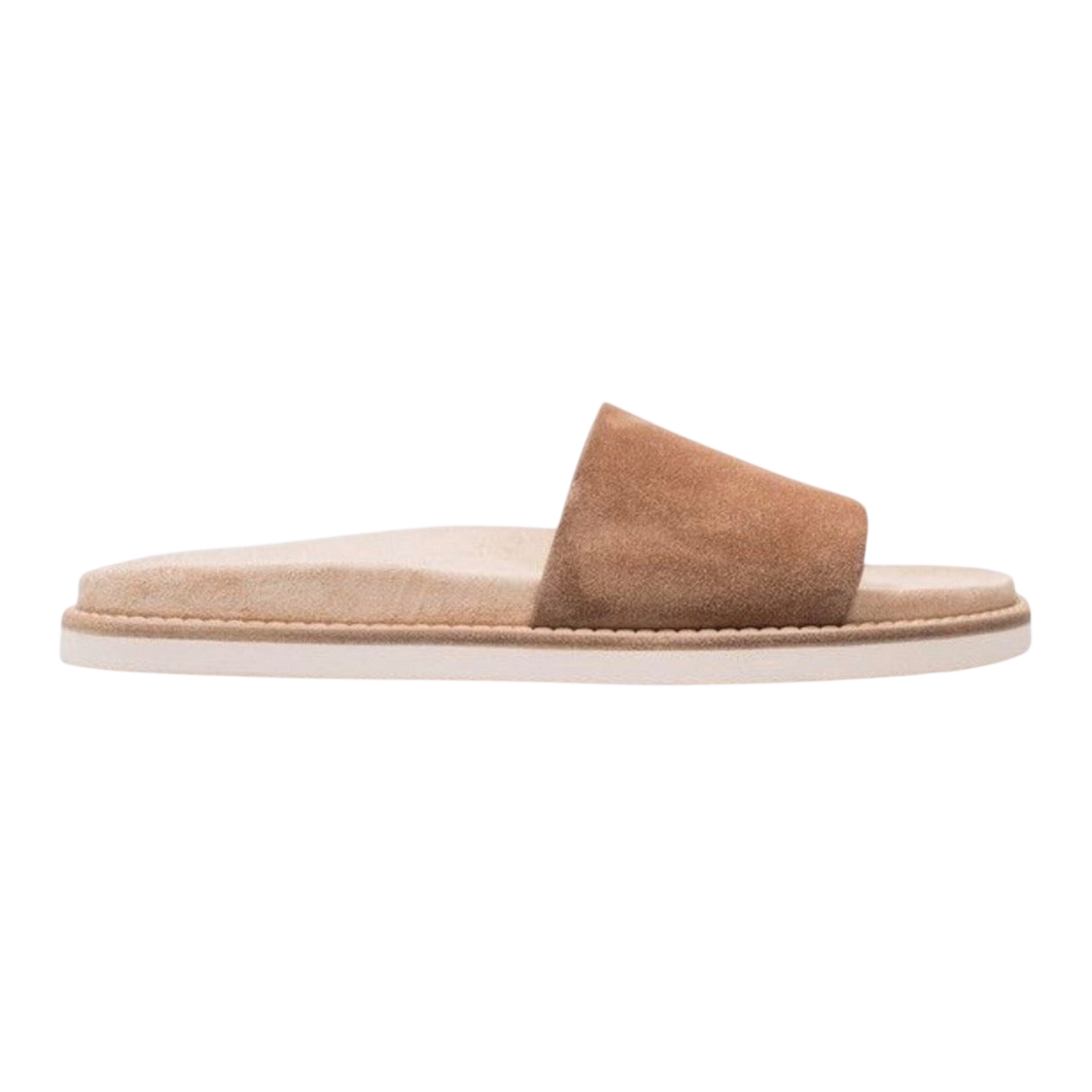 Brunello Cucinelli Suede Slide 'Light Brown'