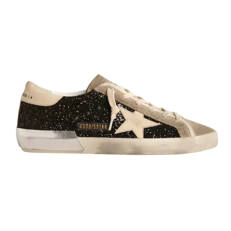 Golden Goose Super-Star 'Black Glitter / Cream'
