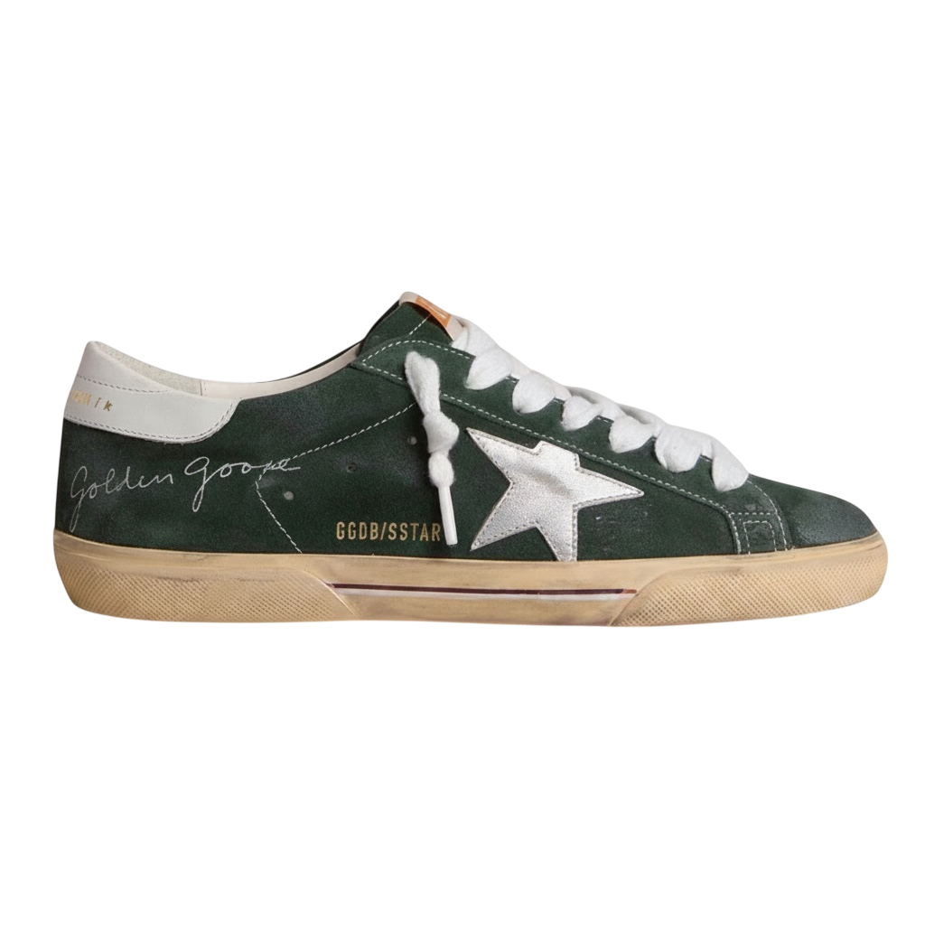 Golden Goose Super-Star 'Green / Silver Metallic'