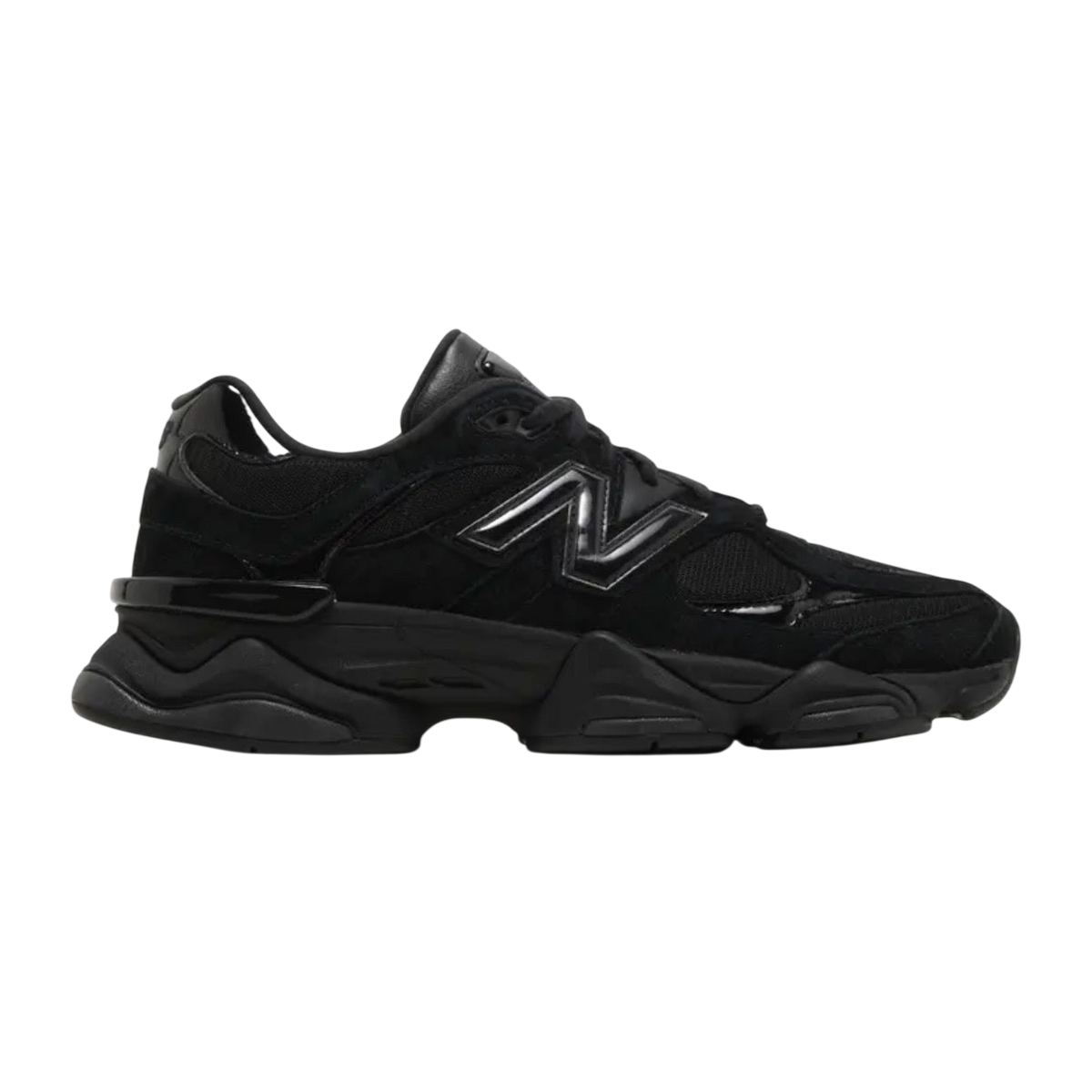 New Balance 9060 'Triple Black' Suede Patent