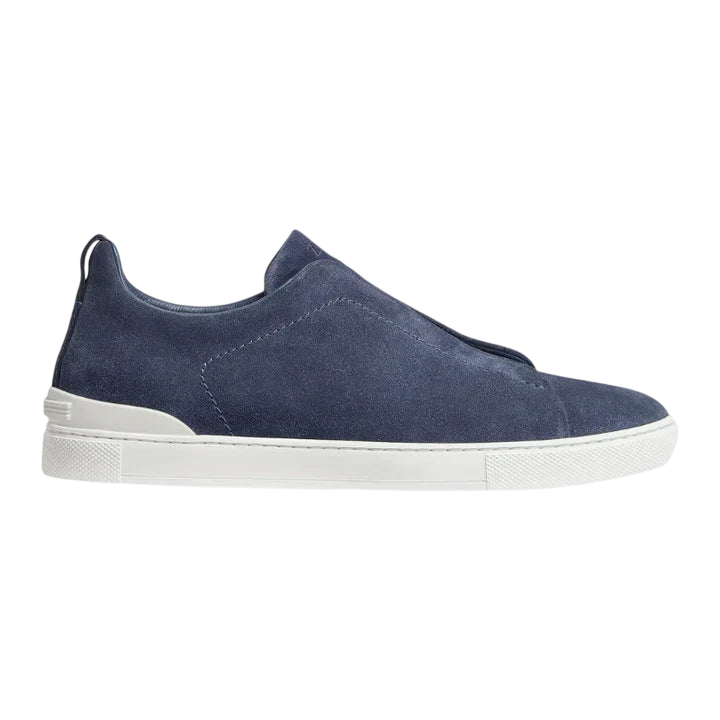 Zegna Grey Mélange Suede Triple Stitch™ Sneakers