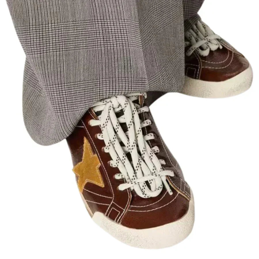 Golden Goose True-Star 'Burgundy Naplak / Gold'