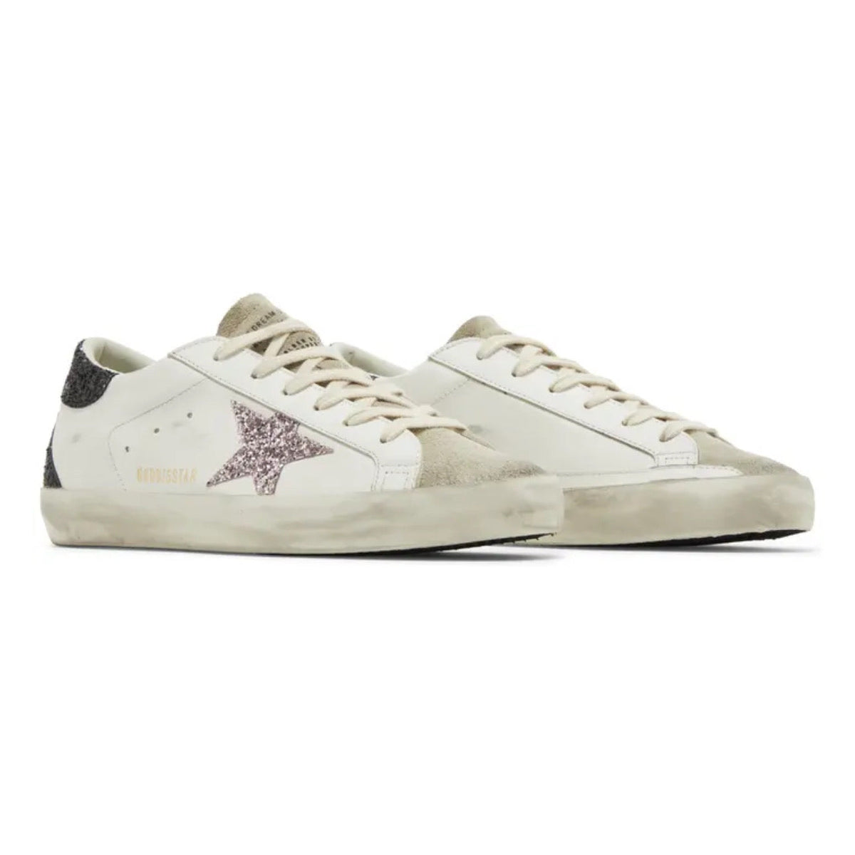 Golden Goose Super-Star 'White / Black Glitter / Cream'