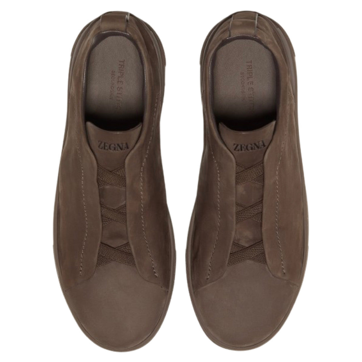 Zegna Triple Stitch SecondSkin Nubuck 'Dark Taupe'