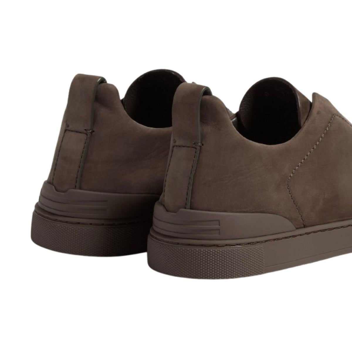 Zegna Triple Stitch SecondSkin Nubuck 'Dark Taupe'