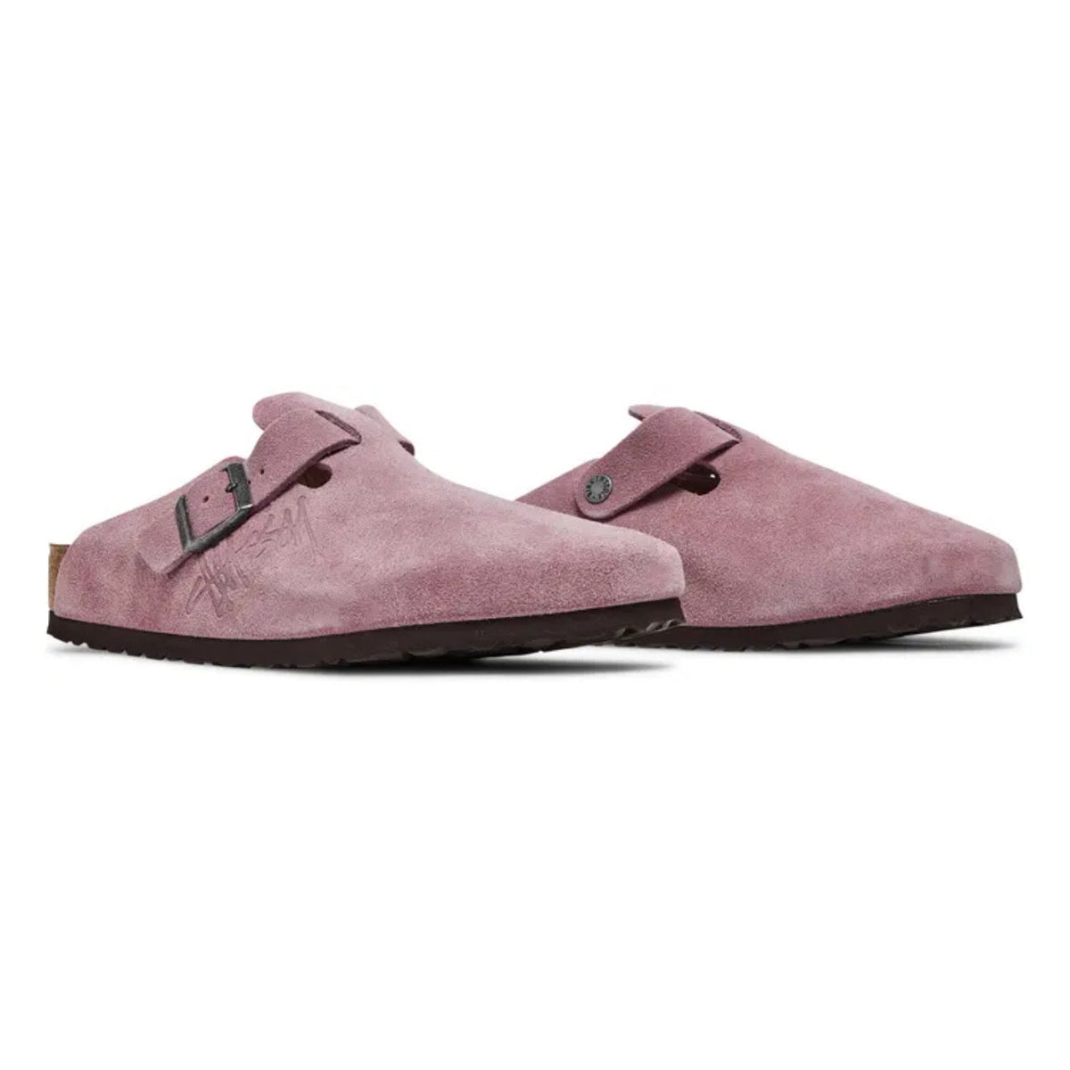 Stüssy x Birkenstock Boston Shaggy 'Dusty Pink'