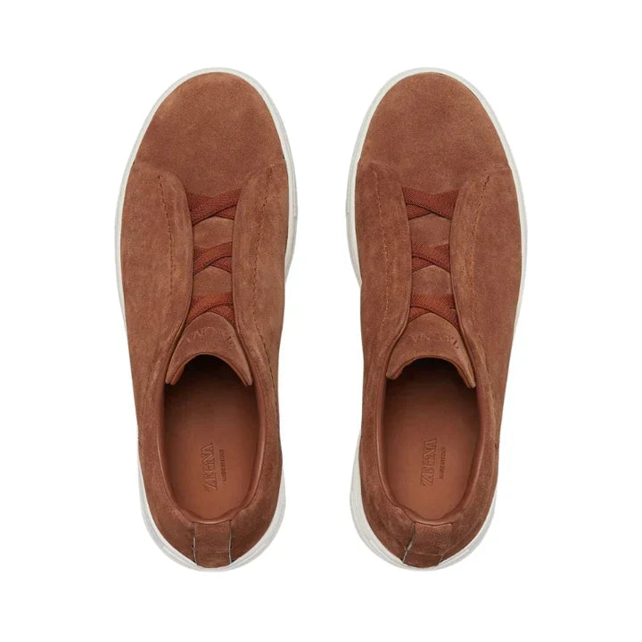 Zegna Triple Stitch Suede 'Tobacco'