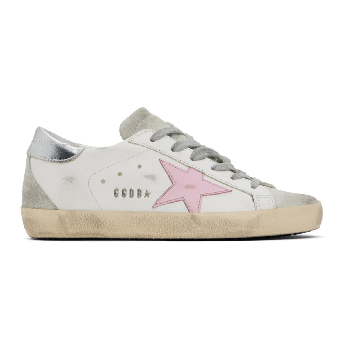 Golden Goose Super-Star 'White / Orchid Pink'