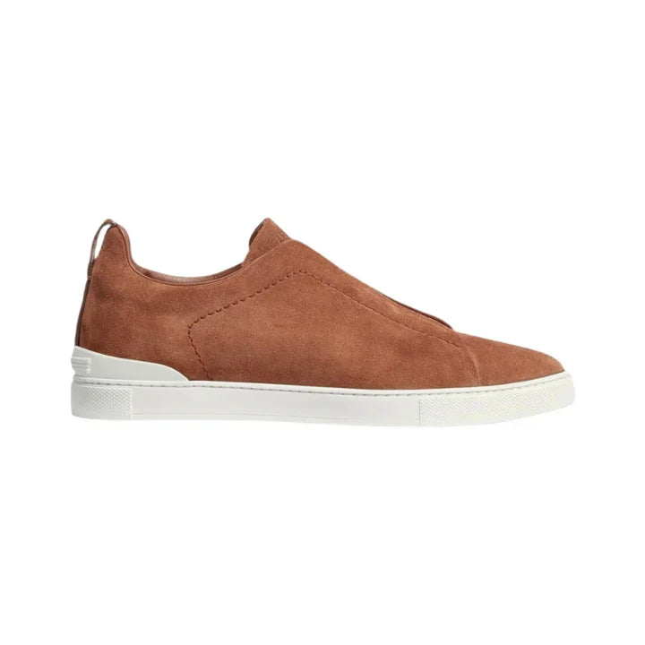 Zegna Triple Stitch Suede 'Tobacco'