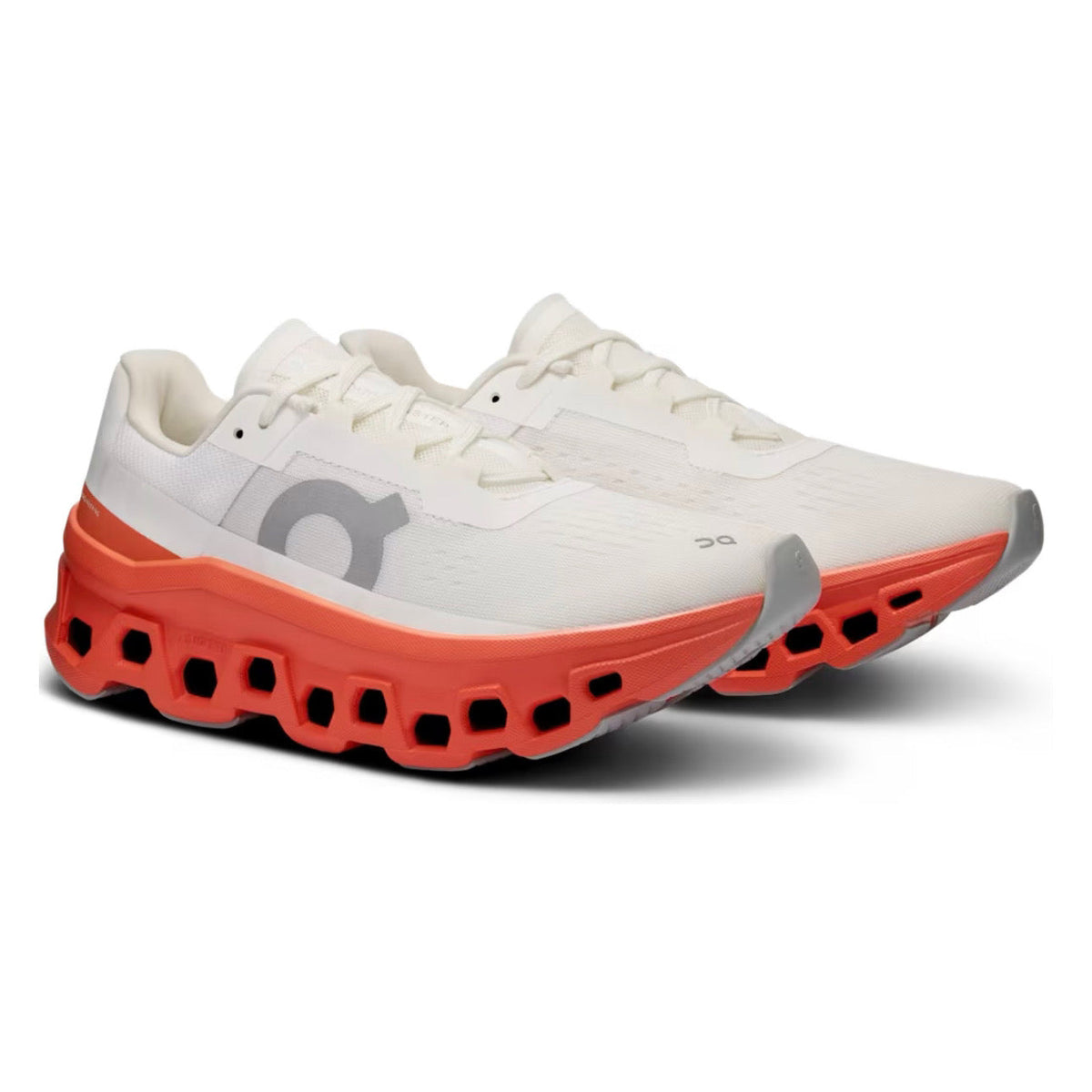 On Cloudmonster 'White / Flame'