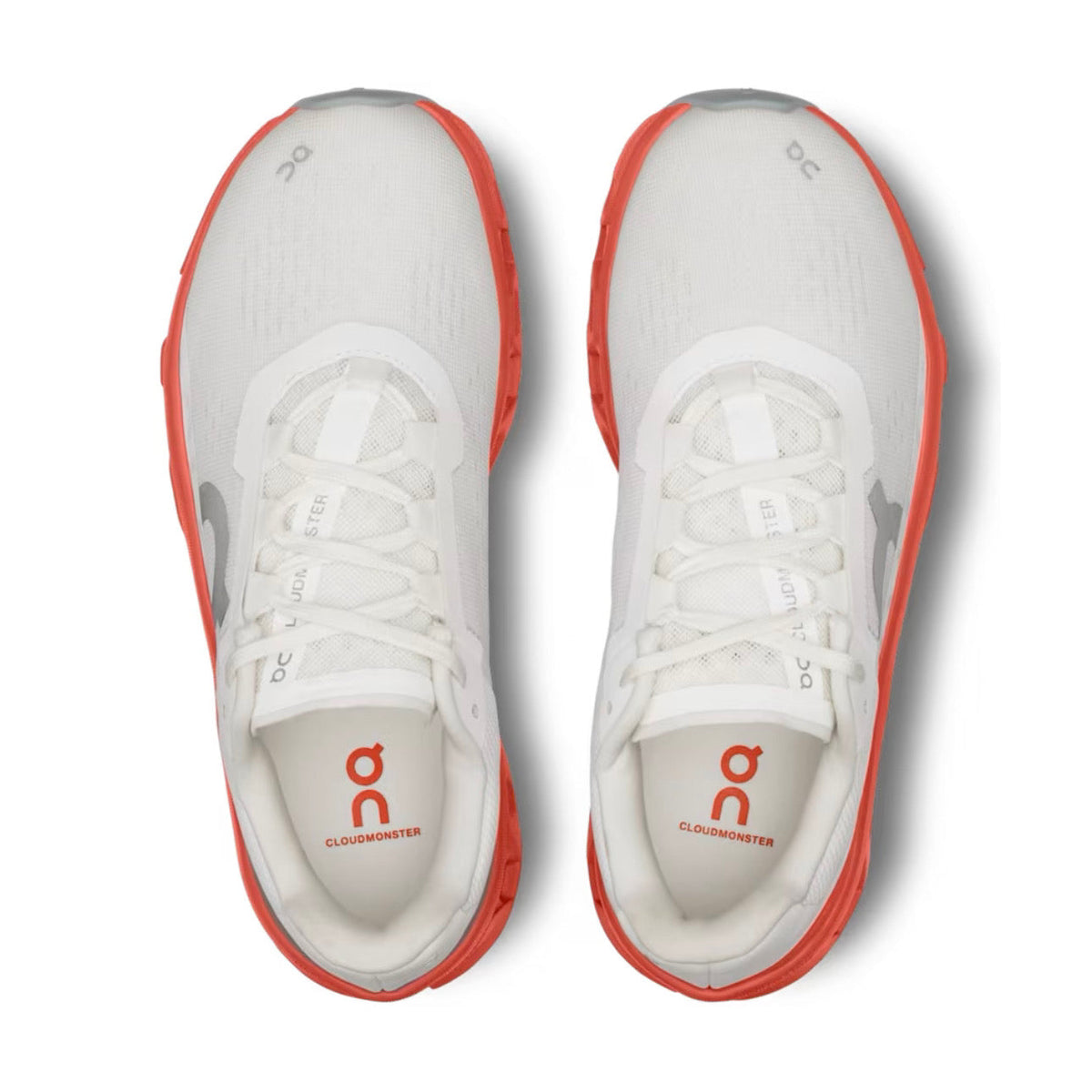 On Cloudmonster 'White / Flame'