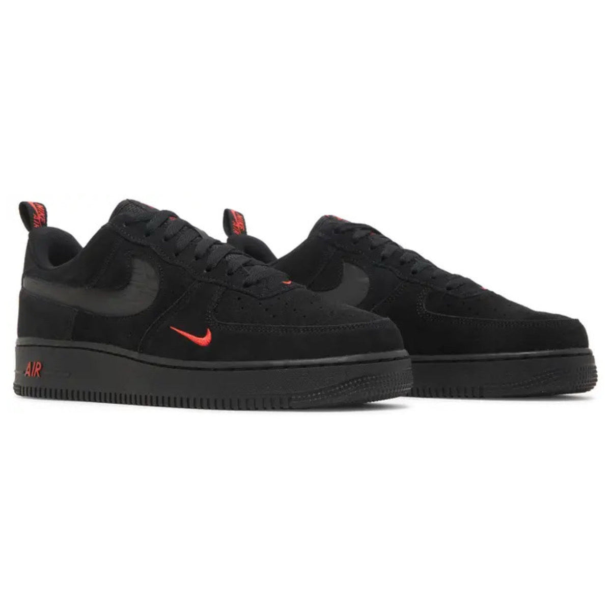 Nike Air Force 1 '07 LV8 'Reflective Swoosh' 'Black / Crimson'