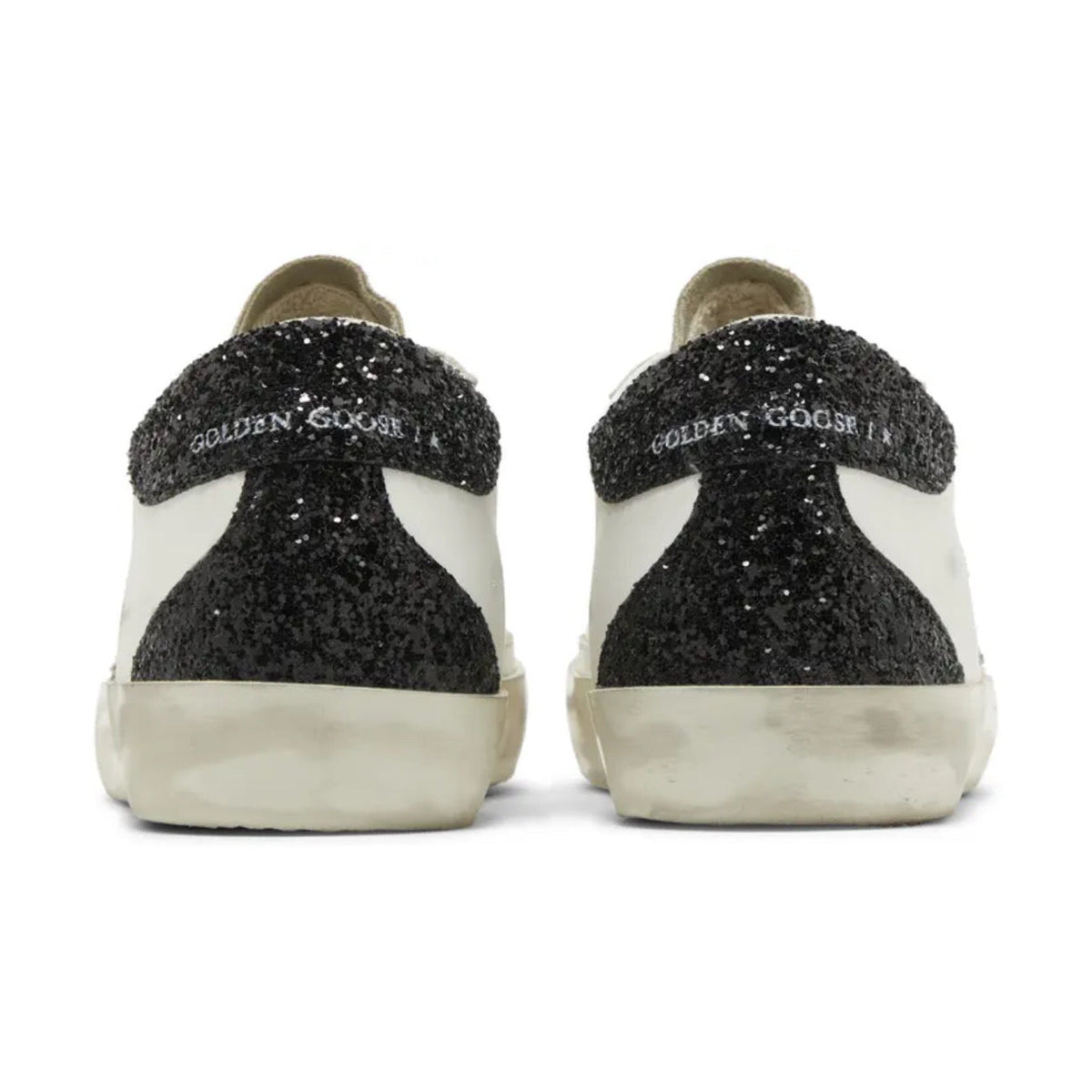 Golden Goose Super-Star 'White / Black Glitter / Cream'