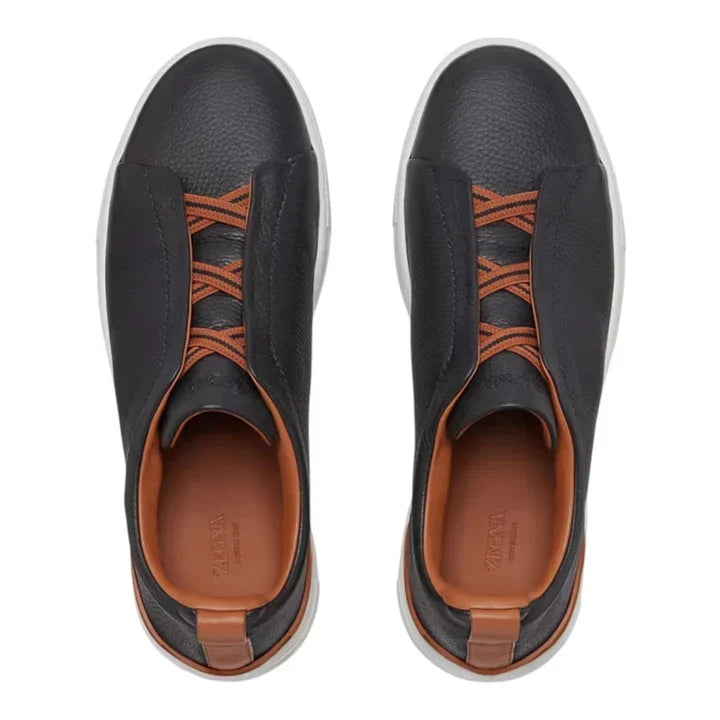 Zegna Triple Stitch Deerskin 'Black'