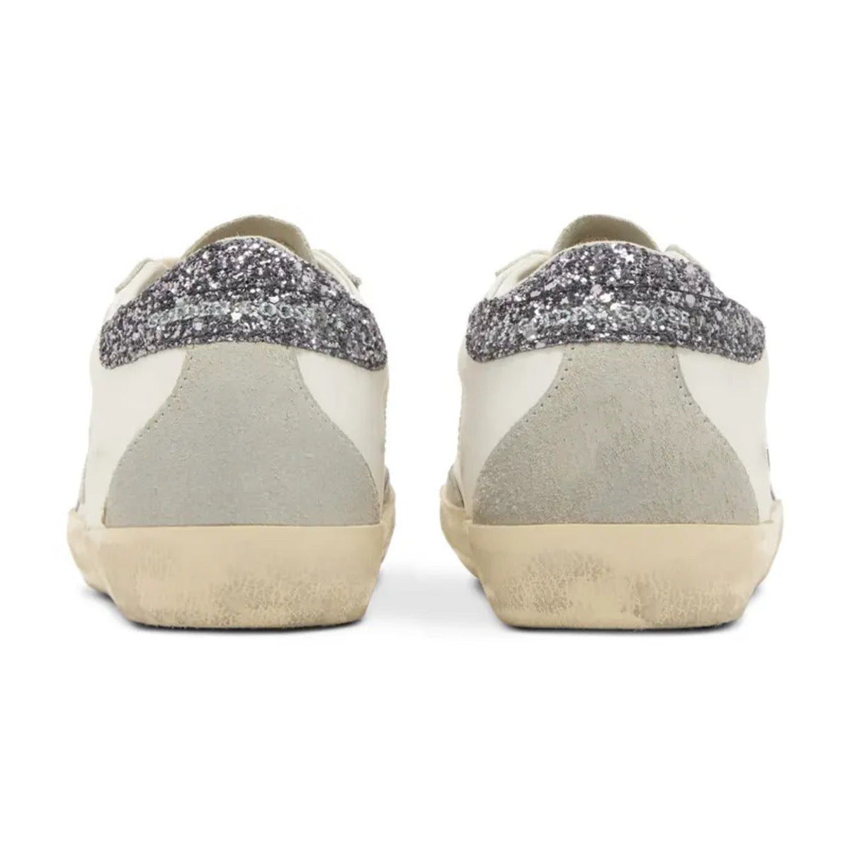 Golden Goose Super-Star 'White / Dark Grey Glitter'