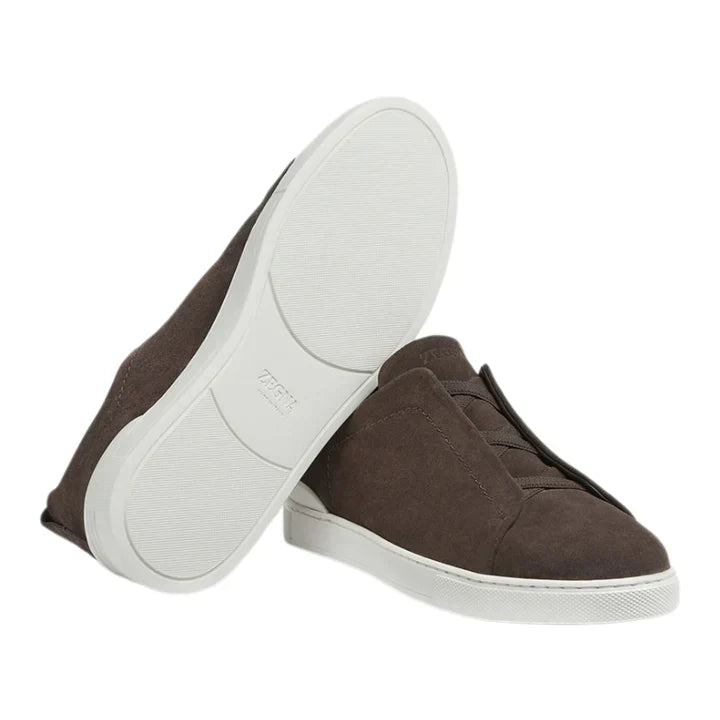 Zegna Triple Stitch Suede 'Brown'