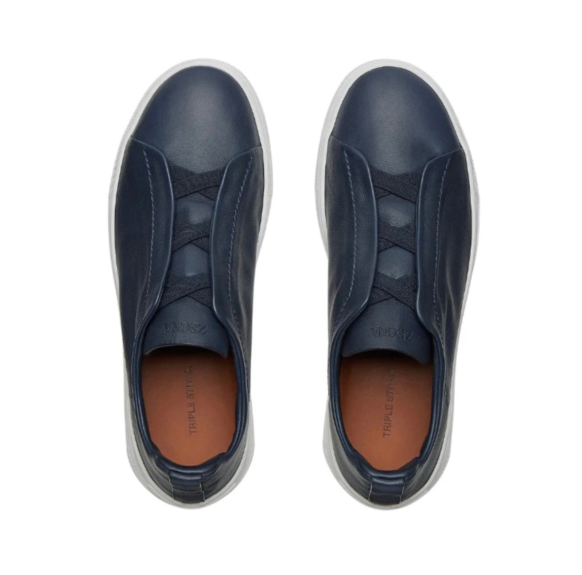 Zegna Triple Stitch Deerskin 'Navy Blue'