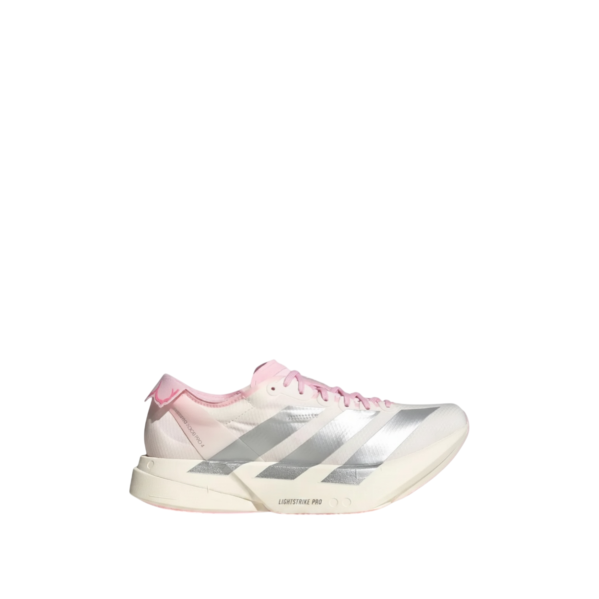 adidas Adizero Adios Pro 4 'Core White / Silver Metallic / Clear Pink'