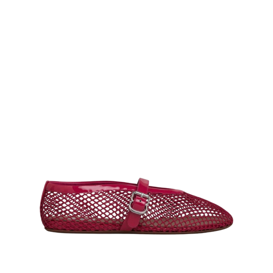 ALAÏA Mesh Ballet Flats 'Raspberry'