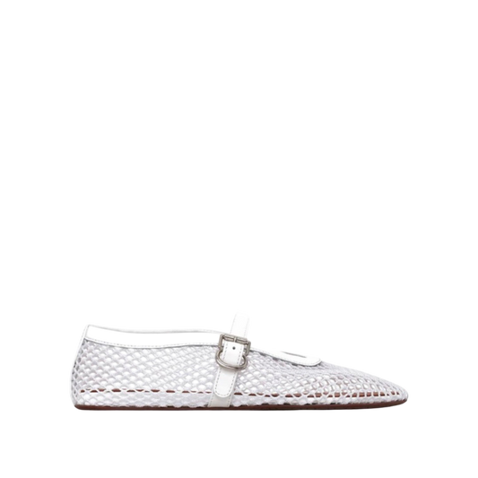 ALAÏA Mesh Ballet Flats 'Optical White'