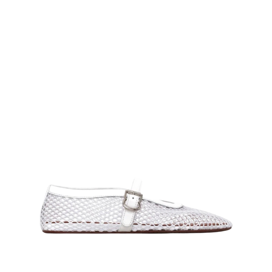 ALAÏA Mesh Ballet Flats 'Optical White'