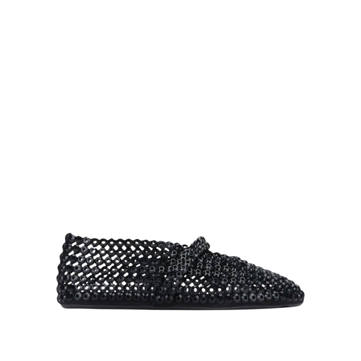 ALAÏA Glass-Embellished Ballet Flats 'Black'