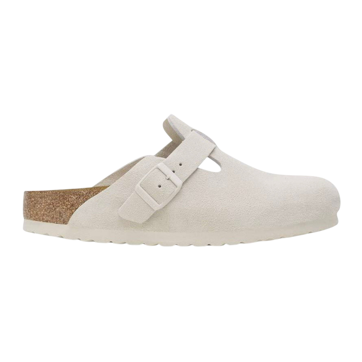 Birkenstock Boston Soft Footbed Suede 'Antique White'