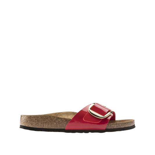 Birkenstock Madrid Big Buckle Patent 'Cherry'
