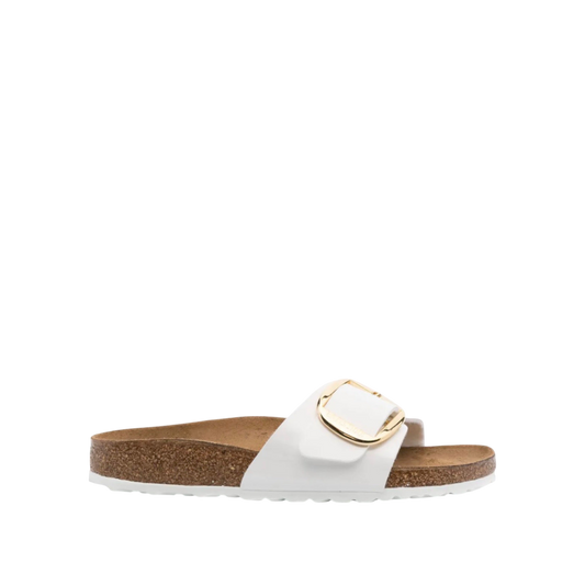 Birkenstock Madrid Big Buckle Patent 'White'
