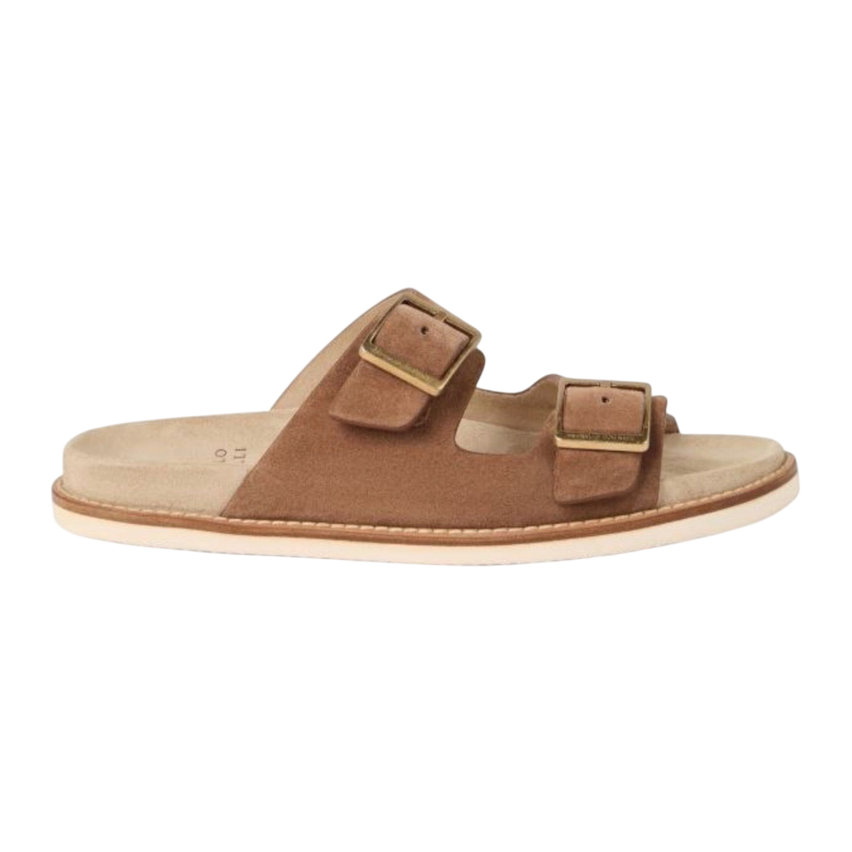 Brunello Cucinelli Double-Strap Suede Sandals 'Beige'