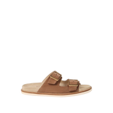 Brunello Cucinelli Double-Strap Suede Sandals 'Beige'