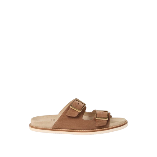 Brunello Cucinelli Double-Strap Suede Sandals 'Beige'