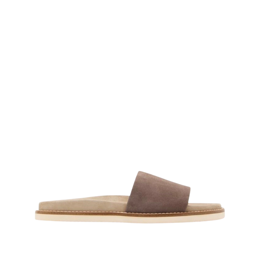 Brunello Cucinelli Suede Slide 'Brown'
