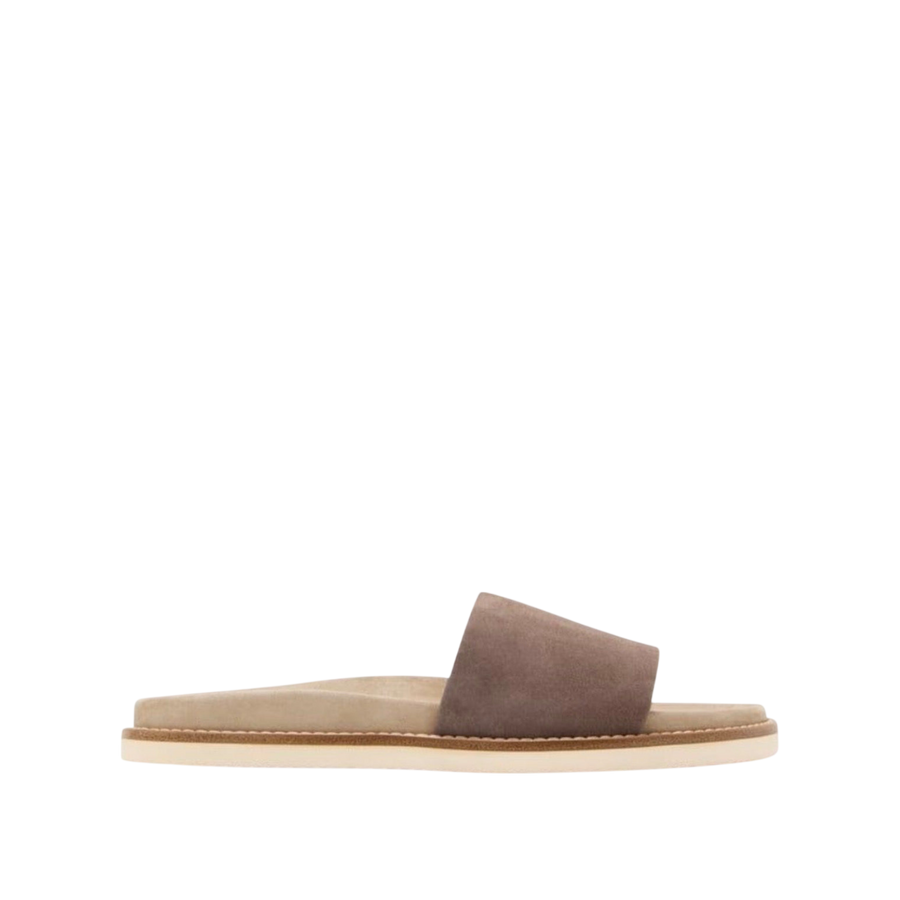 Brunello Cucinelli Suede Slide 'Brown'