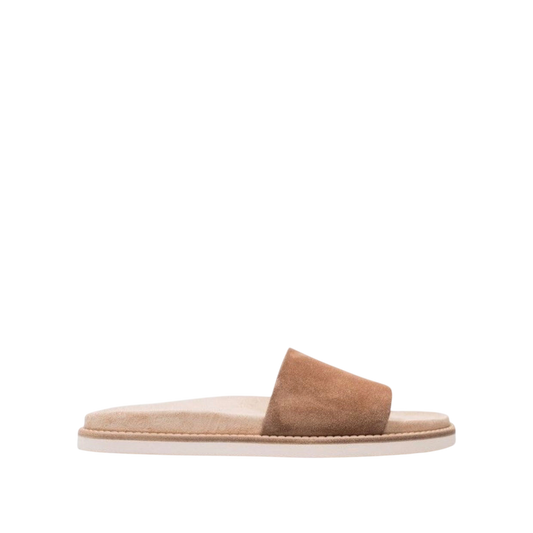 Brunello Cucinelli Suede Slide 'Light Brown'