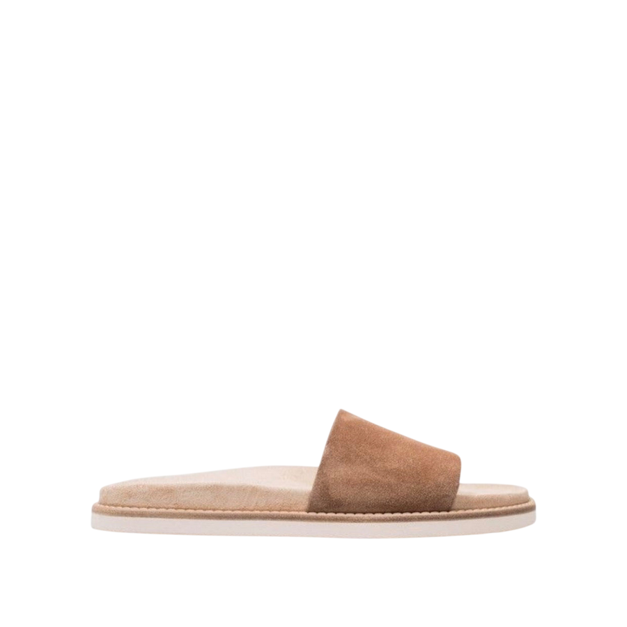 Brunello Cucinelli Suede Slide 'Light Brown'