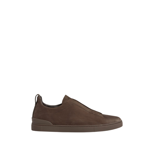Zegna Triple Stitch SecondSkin Nubuck 'Dark Taupe'
