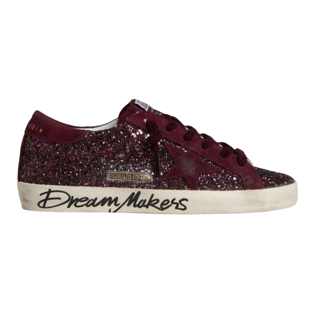 Golden Goose Super-Star LTD 'Dark Red Glitter'