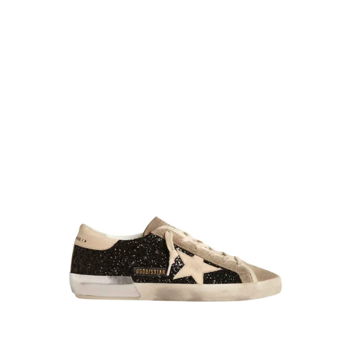 Golden Goose Super-Star 'Black Glitter / Cream'