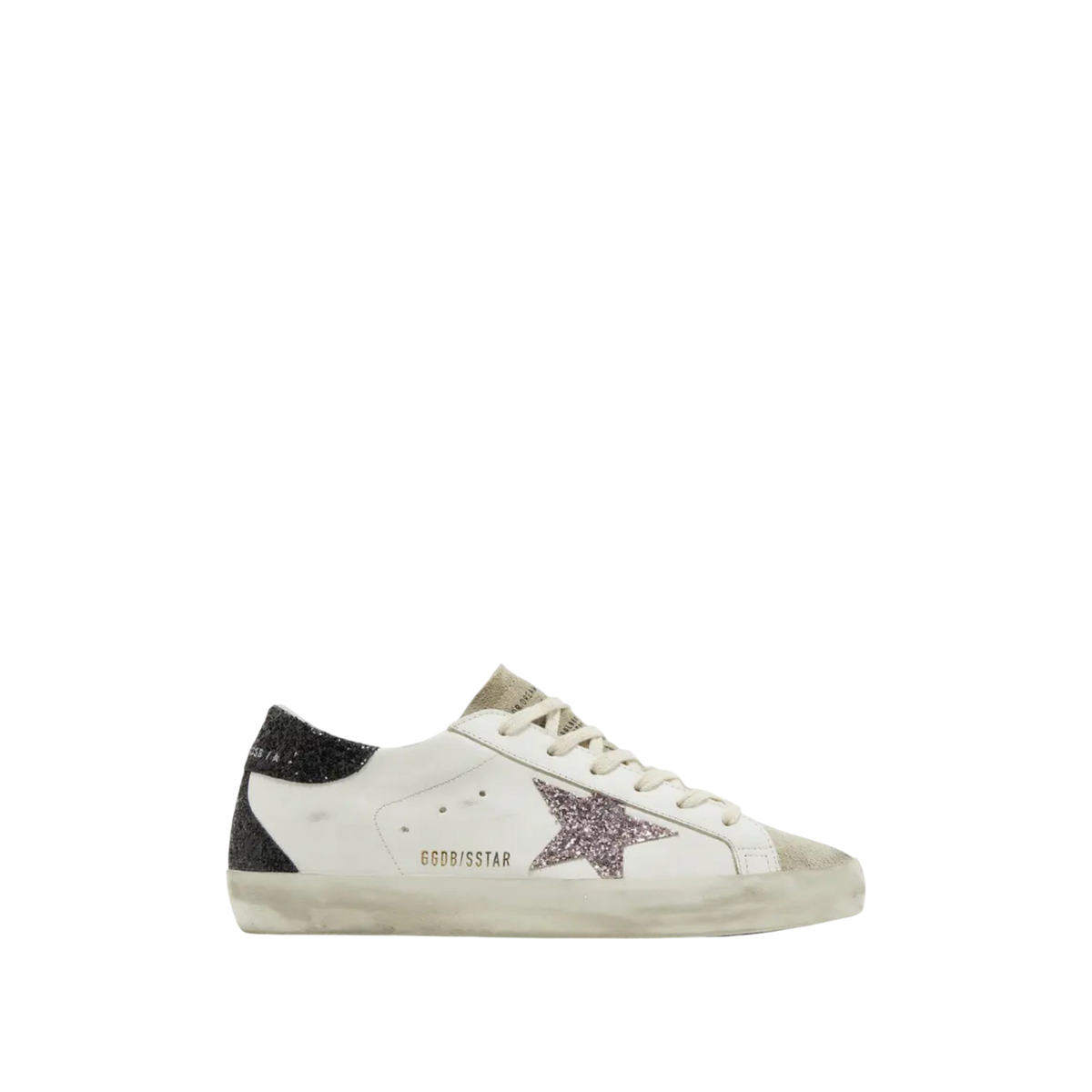 Golden Goose Super-Star 'White / Black Glitter / Cream'