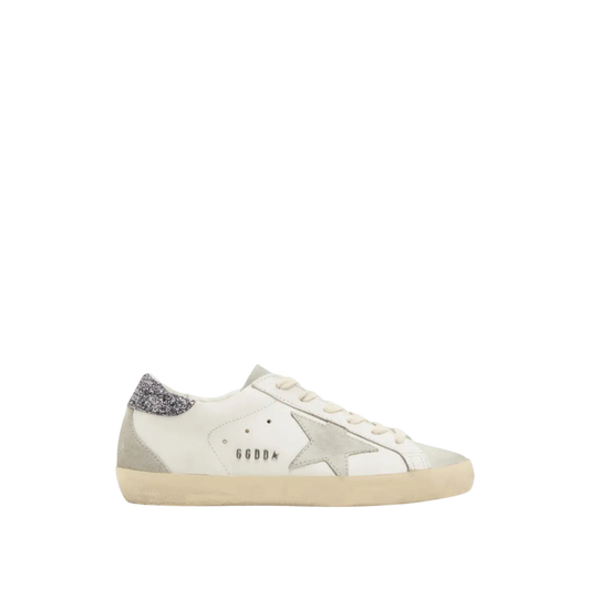 Golden Goose Super-Star 'White / Dark Grey Glitter'
