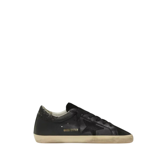 Golden Goose Super-Star 'Black / Glitter Heel'