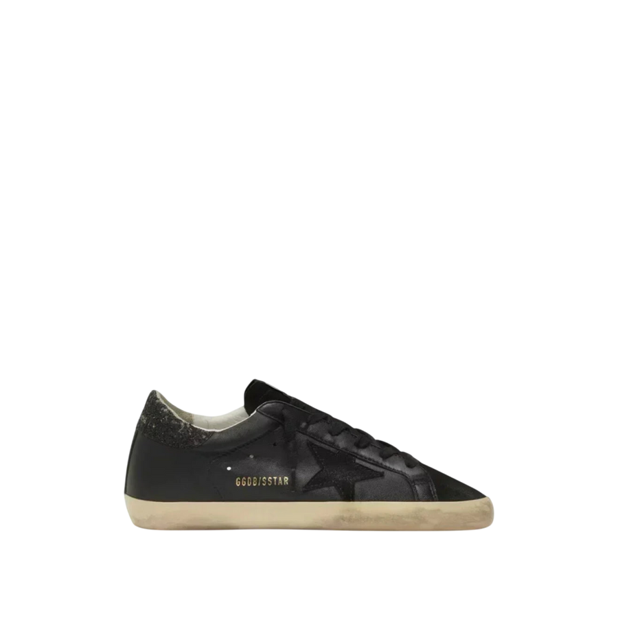 Golden Goose Super-Star 'Black / Glitter Heel'