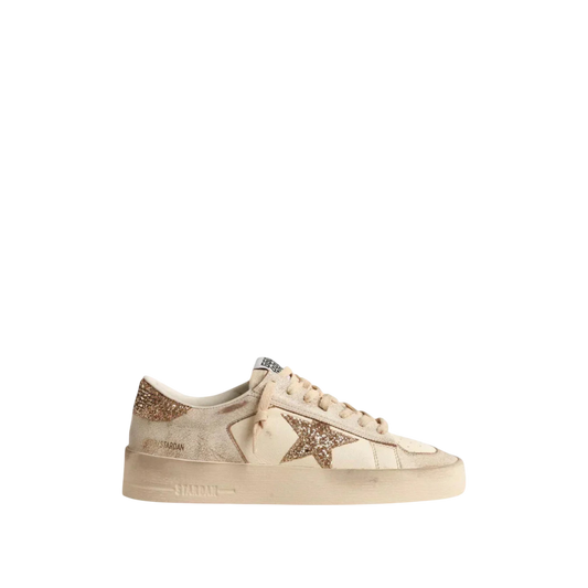 Golden Goose Stardan 'Ecru / Gold Glitter'