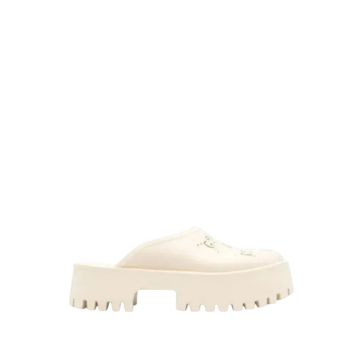 Gucci Perforated GG Platform Mule 'Ivory'