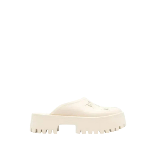 Gucci Perforated GG Platform Mule 'Ivory'